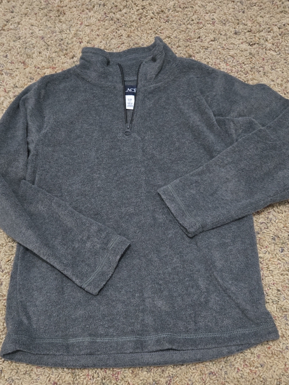 The Children's Place Charcoal Gray Quarter-Zip Pullover